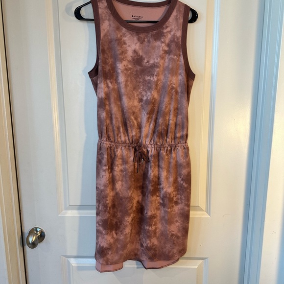 Athleta Rincon Evian Rose Pink Printed Marble Athletic Dress, size Small - Picture 9 of 9